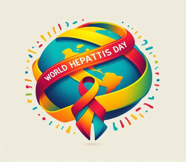 Foto este atractivo y hermoso diseño es generado para el día mundial de la hepatitis