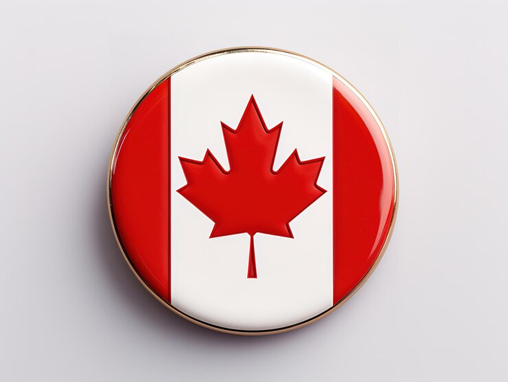 Atractivo Pin bandera redonda del elemento de Canadá