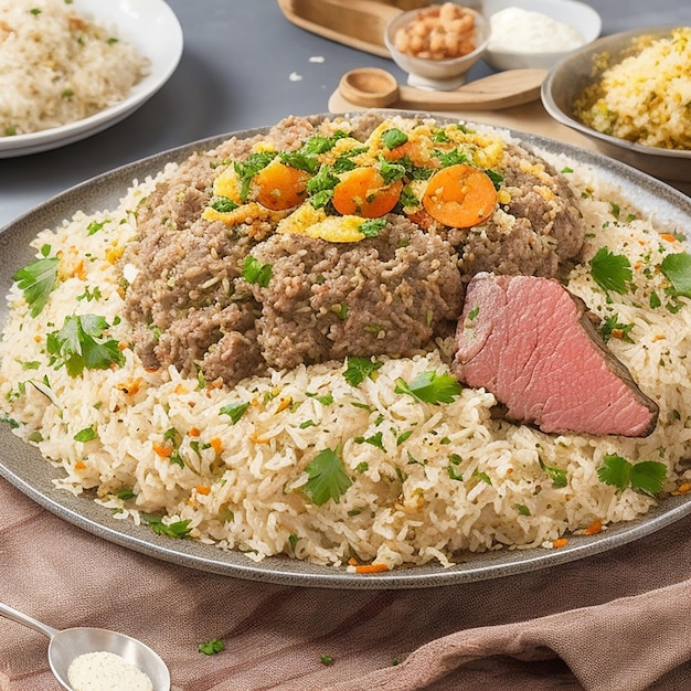 Atractivo Un plato de Kachchi Biryani