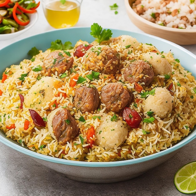 Atractivo Un plato de Kachchi Biryani