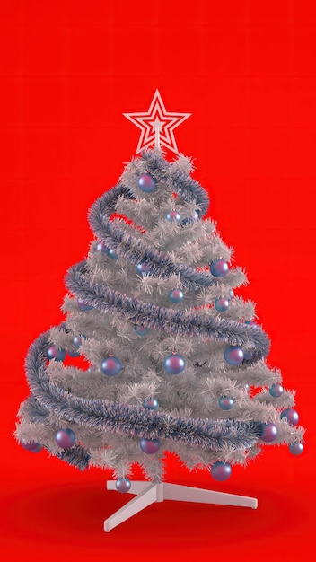 atributos de año nuevo en un fondo blanco con una rama de un árbol de navidad