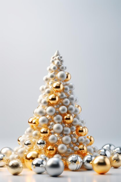 atributos de año nuevo en un fondo negro con una rama de un árbol de Navidad