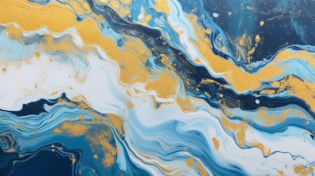 Attraktive blau-goldene Marmortextur erzeugt ein luxuriöses Aussehen