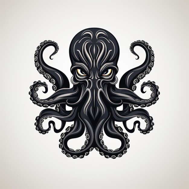 Attraktives Octopus-Logo-Design, KI-generiert