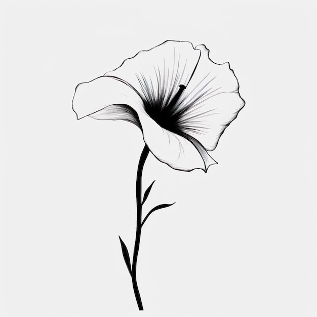 Attraktives und faszinierendes Bild einer von KI generierten Blume