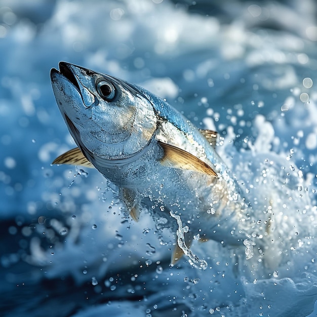 Foto atun azul thunnus thynnus peixe de água salgada no mediterrâneo ilustração fotográfica