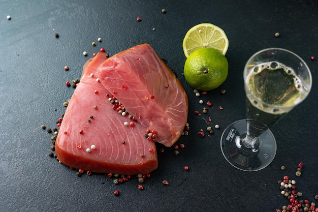 atún refrigerado en una pescadería