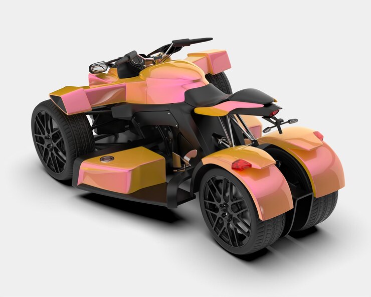Foto atv aislado en la ilustración de renderizado 3d de fondo