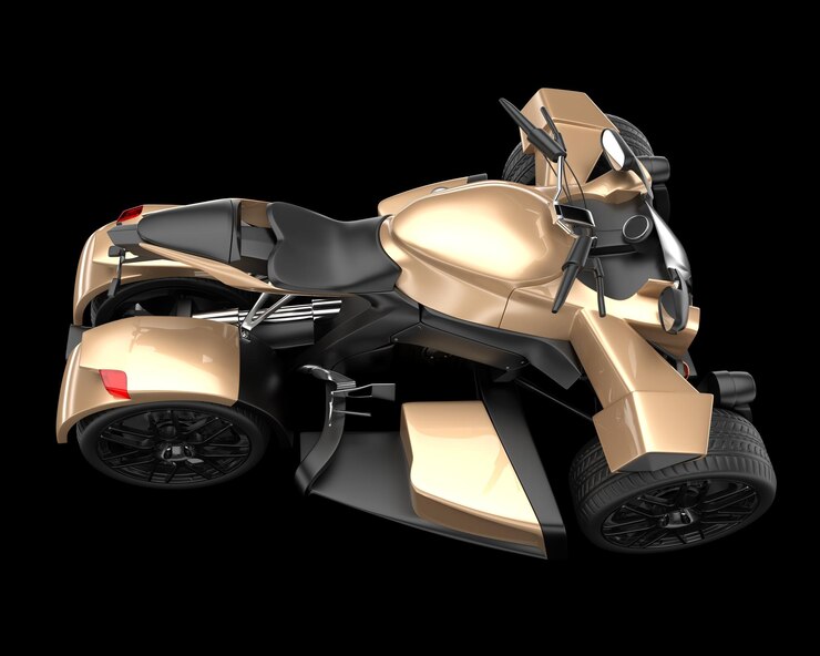 Foto atv aislado en la ilustración de renderizado 3d de fondo