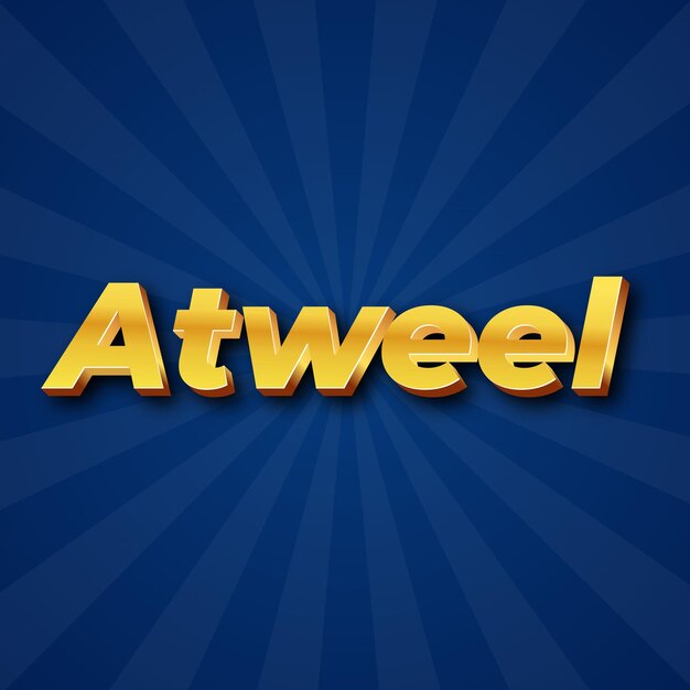 Atweel Text effect Gold JPG atraente fundo cartão foto confete