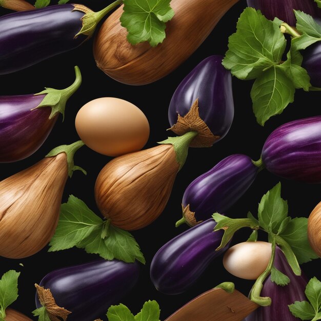 Aubergine auf weißem Papierhintergrund