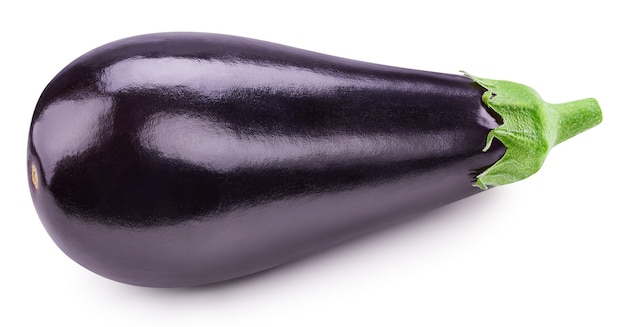 Aubergine. Eine Auberginen-Aubergine isoliert auf Weiß.