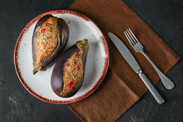 Aubergine gefüllt mit Hackfleisch