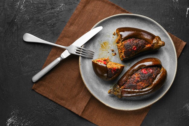 Aubergine gefüllt mit Hackfleisch