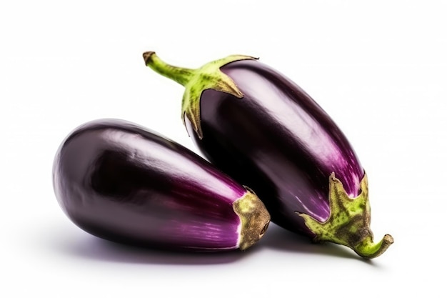 Aubergine isoliert auf weißem Hintergrund generative KI