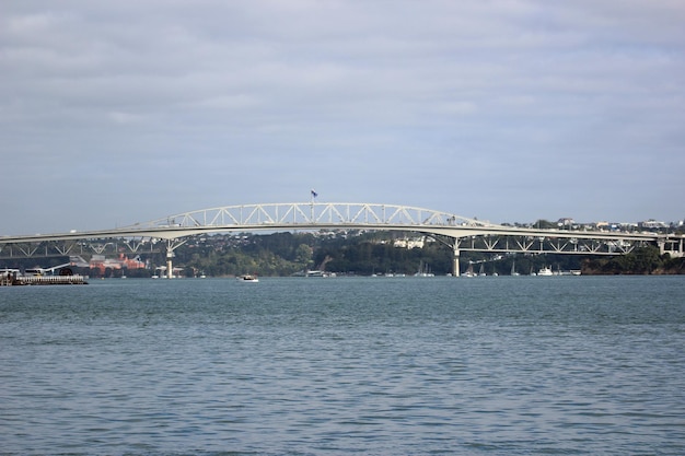 Auckland Downtown Landschaft Wharf City Brückenschiff