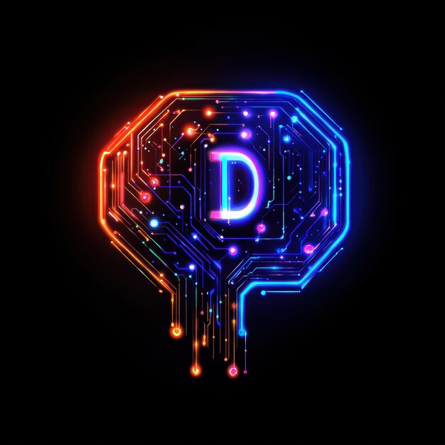 Un audaz concepto de logotipo que celebra el poder de la inteligencia artificial