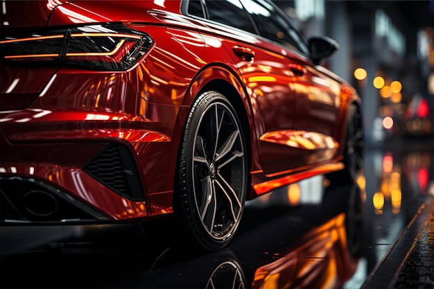 Audi A3 en Showroom con lente macro detallada