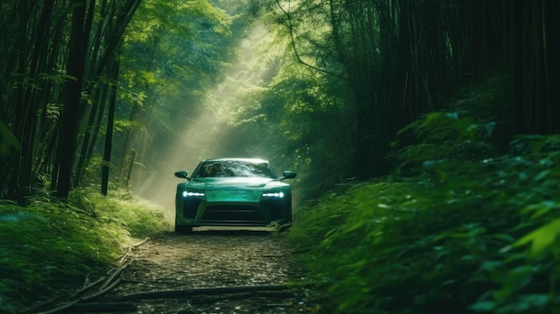 Audi r8 en el bosque