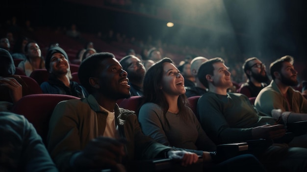 Audiência rindo no teatro