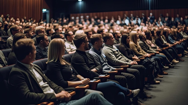 Audiencia en la sala de conferencias Concepto de negocios y emprendimiento Formación Generativa Ai