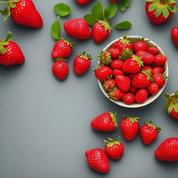 Auf dem Boden verstreute Erdbeeren