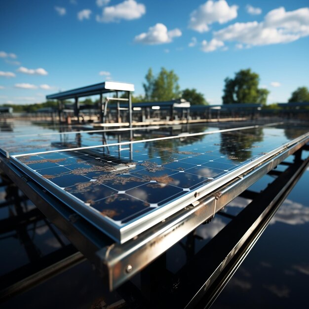 Auf dem Dach eines Bootes befindet sich ein Solarpanel