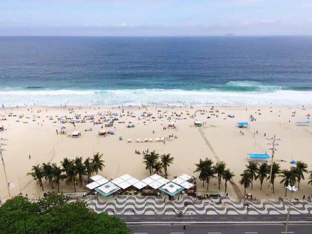 Foto auf dem strand in rio