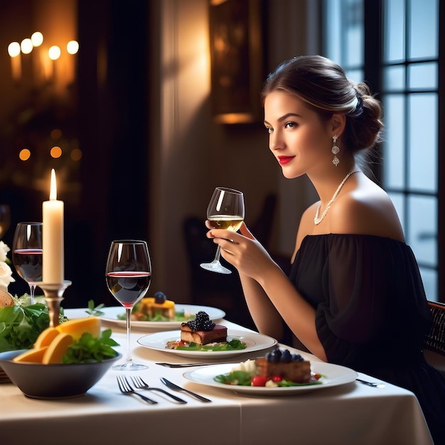 Auf der Dinnerparty gab es diese atemberaubende junge Frau, die mit ihrer Eleganz die Aufmerksamkeit aller auf sich zog