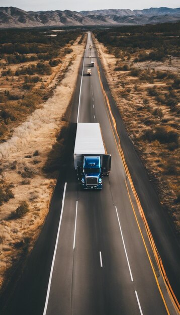 Auf der Straße LKW-Fahrer, die auf Autobahnen fahren, die Fracht liefern und das Leben als LKW-Fahrer annehmen