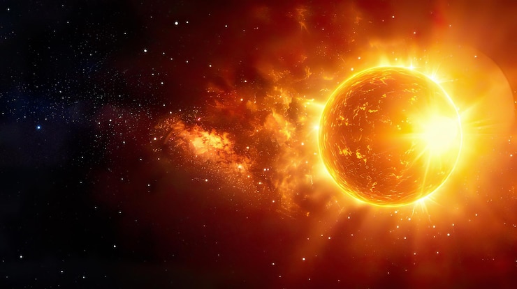 Auf diesem Bild ist eine Sonnenfinsternis zu sehen
