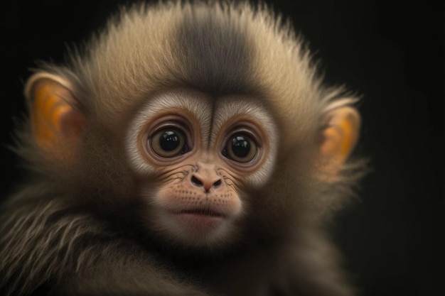 Auf diesem undatierten Foto ist das Gesicht eines Affen zu sehen.