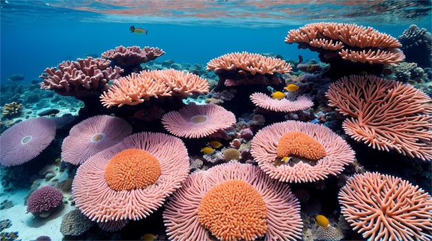 Auf diesem undatierten Foto sind Korallen und Fische im Meer zu sehen.