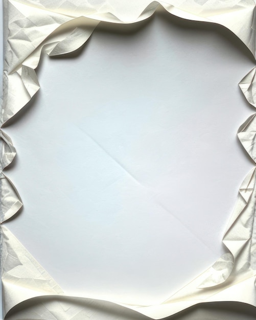 Foto auf einem blatt papier liegt ein weißes papier mit herzförmigem rand.