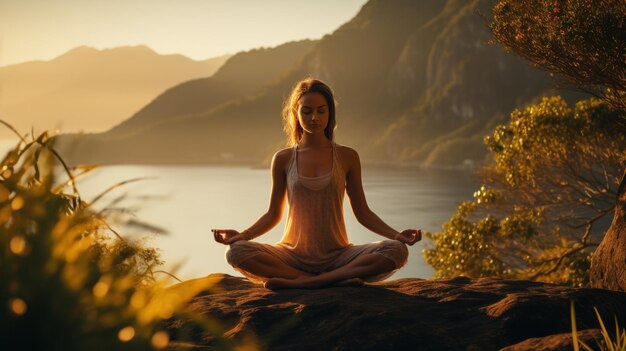 Auf einem Detailfoto ist eine Frau beim Yoga zu sehen