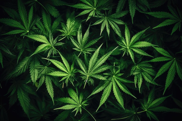Auf einem Foto dargestellte Hanf- und Marihuanapflanzen zum Thema Drogen oder technische Zwecke