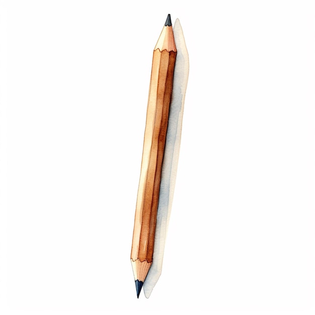 Auf einem Stück Papier liegt ein Bleistift. Generative KI