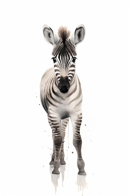 Auf einem Zebragemälde ist ein Zebra zu sehen.