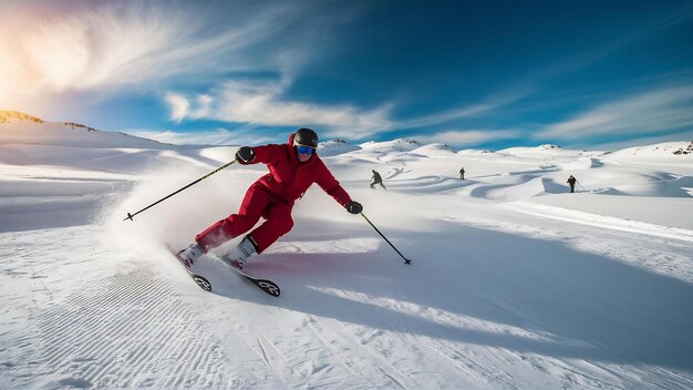 Auf Skis bewegen