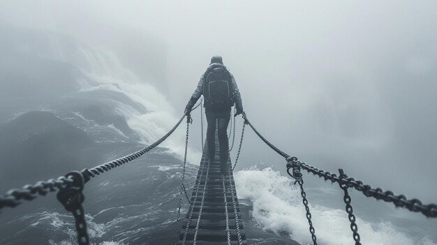 Foto aufbauen der widerstandsfähigkeit im angesicht von widrigkeiten