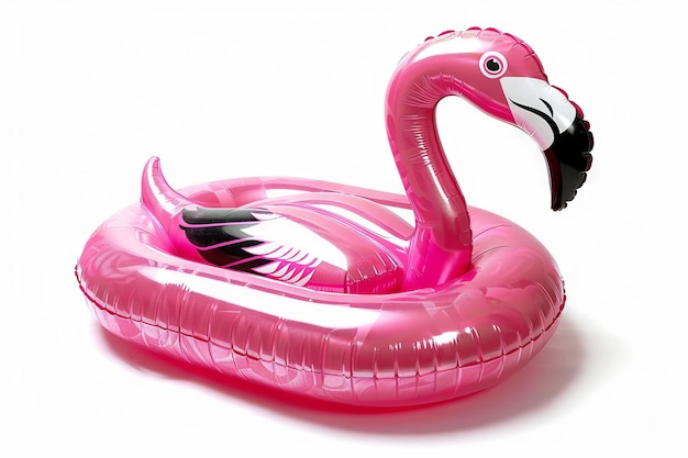 Aufblasbarer rosa Flamingo-Pool auf durchsichtigem Hintergrund für Sommer Spaß