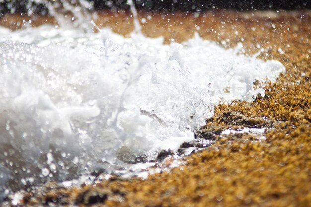 Foto aufgehobener blick auf die weißwasserstromschnellen