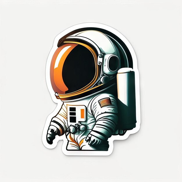 Foto aufkleber „astronaut im weltraum“.