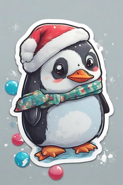 Aufkleber mit dem Titel Jingle Jolly Penguins