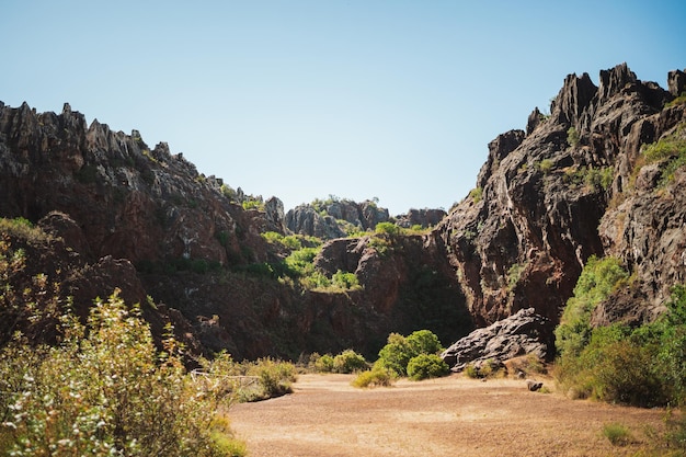 Aufnahme von eigentümlichen Gebirgsformationen im Süden Spaniens Cerro del Hierro