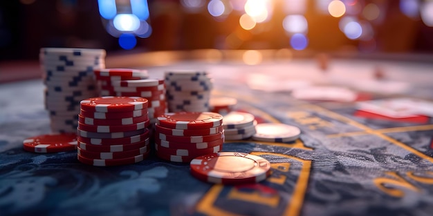 Aufregende Online-Casino-Erfahrung mit Blackjack und Poker-Konzept Aufregende Casino-Blackjack-Poker-Erlebnis
