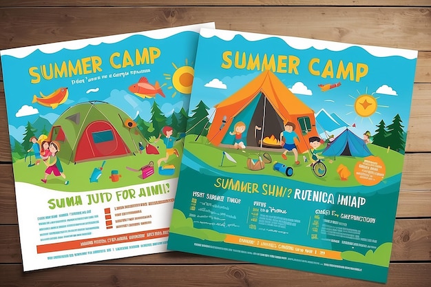 Aufregender Sommercamp-Flyer