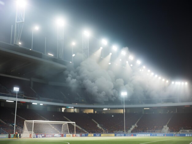 Aufregendes Licht- und Rauchspektakel im Stadion