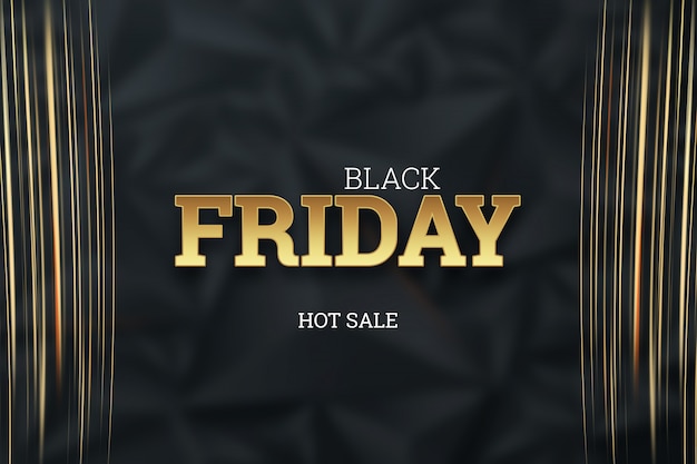 Aufschrift Black Friday auf einem dunklen Hintergrund