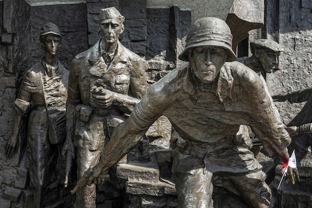 Aufständisches Denkmal für polnische Kämpfer des Warschauer Aufstands in Warschau